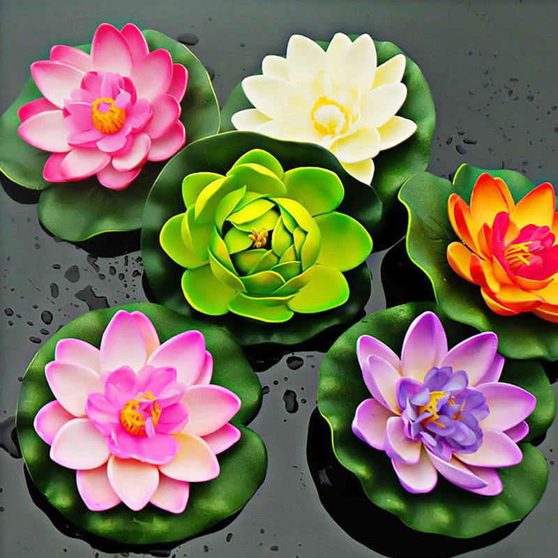 Aquarium Fish Guppy - 10cm/18cm Artificial Lotus Fake Plant Pond