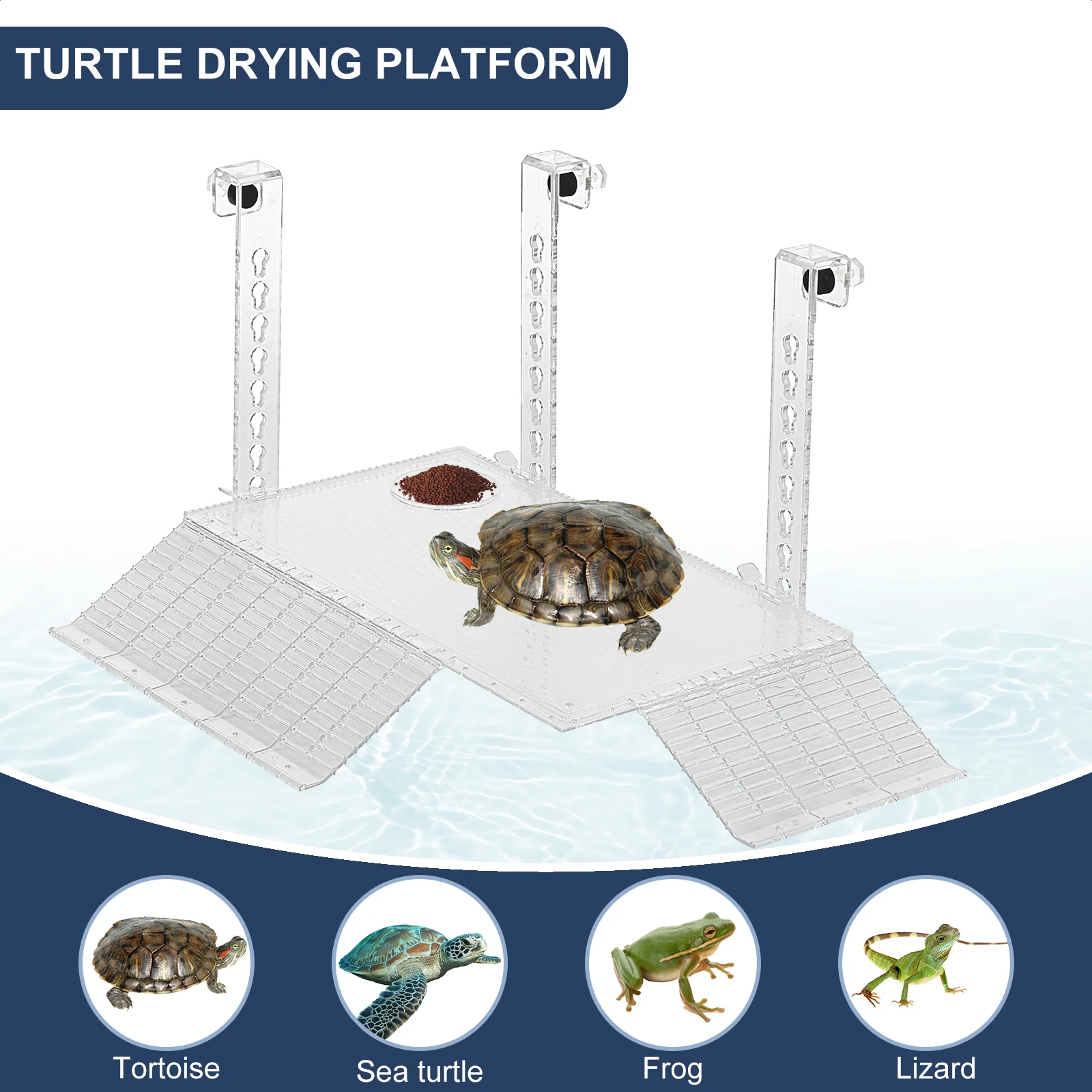 Aquarium Fish Marine - Adjustable Turtle Basking Platform Acrylic Clear