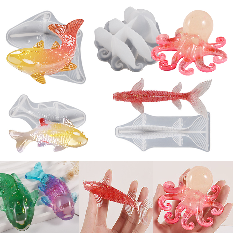3D Koi Fish Shaped Epoxy Resin – Aquarium Fish Guppy recenzja i cena