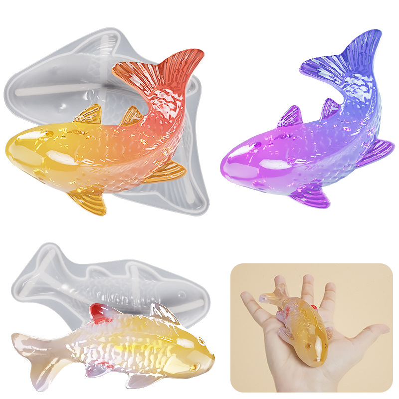 3D Koi Fish Shaped Epoxy Resin – Aquarium Fish Guppy recenzja i cena